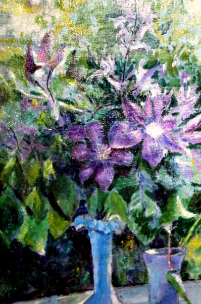 Purple Flowers Painting