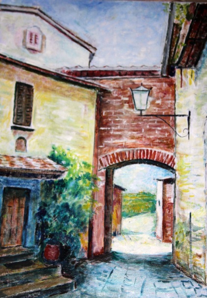 Village Street Painting