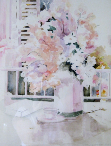 Flower Vase Watercolor Painting